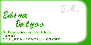 edina bolyos business card